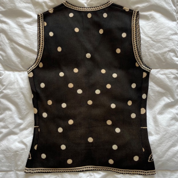 Chanel V-Neck Camellia Knit Top - Picture 2 of 6